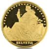 1986 Switzerland 1 oz Unze Helvetia Eternal Pact Gold Round