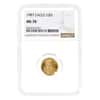 1987 1/10 oz $5 Gold American Eagle NGC MS 70