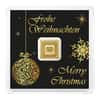 1 gram Geiger Christmas Original Square Gold Bar (In Assay)