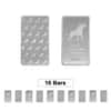 Lot of 10 - 10 oz Bullion Exchanges Silver Bar .9999 Fine