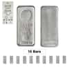 Lot of 10 - 10 oz Emirates Gold Silver Cast Bar .999 Fine (w/Assay)
