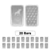 Lot of 20 - 1 oz Bullion Exchanges Silver Bar .9999 Fine (in Cap)