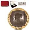 1990 Isle of Man 5 oz Penny Black Proof Gold Crown Box & COA