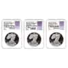2017-W 1 oz Proof Silver Eagle 3-Coin Set NGC PF 70 Jones Sign
