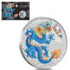 2024 1 oz Colorized Silver Lunar Blue Dragon Coin Perth Mint Show