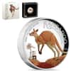 2024 1 oz Proof Colorized Silver Australian Kangaroo Perth Mint