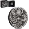 2024 2 oz Antiqued Silver Lunar Dragon Australian Perth Mint