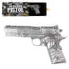 2024 Chad 2 oz Silver .45 Caliber Pistol Handgun Antiqued Shaped Coin .999 Fine