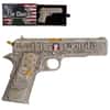 5 oz Silver Gun Shaped .45 Caliber Pistol Antiqued .999 Fine (w/Box)