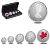 2025 Canada 1.9 oz Silver Maple Canadian Flag 60th Ann 5-Coin Set