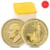 Tube of 25 - 2023 Great Britain 1/10 oz Gold Britannia King Charles III Coin .9999 Fine BU (Roll, Lot of 25)