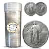 $10 Face Value Standing Liberty Quarters 90% Silver 40-Coin Roll (Circulated w/Dates)