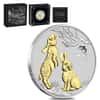 2023 1 oz Gilded Silver Lunar Year of The Rabbit Australian Perth Mint (w/Box & COA)