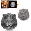 2022 Chad 1 oz Silver Tiger Shaped High Relief Coin .999 Fine (w/Box)