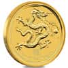 2012 1 oz Gold Lunar Year of The Dragon BU Australia Perth Mint In Cap