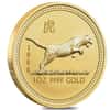 1998 1 oz $100 Gold Lunar Year of the Tiger Australia Perth Mint Series I BU