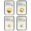 1989 1.85 oz Gold Canadian Maple Leaf 4-Coin Set NGC PF 69 UCAM - 10th Anniversary