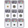 1929 VIII Vatican City .2546 AGW 9-Coin Set NGC MS 63-67