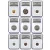 1929 VIII Vatican City .2546 AGW 9-Coin Set NGC MS 63-67