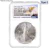 2021 1 oz Silver American Eagle Type 2 NGC MS 69 ER Eagle Label Mint Error (Obv Struck Thru)