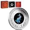 2023 1 oz Proof Silver Lunar Year of the Rabbit Opal Coin Australian Perth Mint (w/Box & COA)
