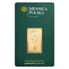 5 Gram Mint of Poland Gold Bar .9999 Fine (in Assay)