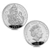 2022 Great Britain 2 oz Proof Silver The Tudor Beasts Lion of England 2-Coin Set (w/Box & COA)