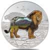 2022 2 oz Silver Lion - Into The Wild Antiqued Coin .999 Fine Mongolia (w/Box & COA)
