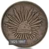 1825-1897 Mexico 8 Reales Cap & Rays Silver Coin Avg Circ (Random)