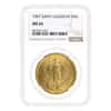 1907 $20 Gold Saint Gaudens Double Eagle Coin NGC MS 62
