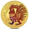 2005 Macau 1/4 oz Proof Gold Lunar Rooster Coin .999 Fine