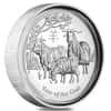 2015 1 oz Proof High Relief Silver Lunar Goat Perth Mint