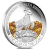 2015 1 oz Tuvalu Proof Silver Lunar Goat Wealth Perth Mint