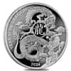 Lot of 500 - 2024 1 oz Asahi Lunar Dragon Silver Round .999 Fine