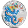 2024 1 oz Colorized Silver Lunar Blue Dragon Coin Perth Mint Show