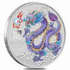 2024 1 oz Colorized Silver Lunar Lilac Dragon Coin Sydney ANDA Expo