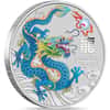 2024 1 oz Colorized Silver Lunar Teal Dragon Coin Perth Mint ANDA Expo