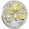 2024 1 oz Gilded Silver Lunar Dragon Australian Perth Mint