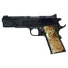 2024 Chad 2 oz Silver .45 Caliber Pistol Handgun Black & Gold Shaped Coin .999 Fine
