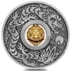 2024 Tuvalu 1 oz Antiqued Silver Lunar Dragon Rotating Charm Coin