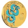 2025 1/10 oz Colorized Gold Lunar Snake BU Perth Mint