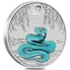 2025 1 oz Colorized Silver Lunar Snake BU Perth Mint