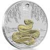 2025 1 oz Gilded Silver Lunar Snake Australian Perth Mint