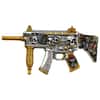 2 oz Dia de los Muertos Gun Shaped&nbsp; Silver .999 Fine Antiqued Finish