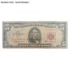 $5 Bill Legal Tender Currency Star Note Red Seal Cull (Random Year)