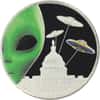 1 oz Highland Mint Colorized Alien Silver Round .999 Fine