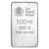 100 oz Great Britain Una and the Lion Silver Bar .9999 Fine - The Great Engravers Collection