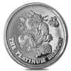 1/10 oz Johnson Matthey Dragon Platinum Round .9995 Fine
