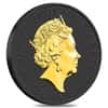 2020 Great Britain 2 oz Silver Queen's Beasts White Lion of Mortimer Coin .9999 Fine Black Ruthenium 24K Gold Edition (w/Box & COA)