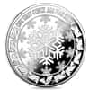 1 oz Santa & His Reindeer Silver Christmas Round .999 Silver 